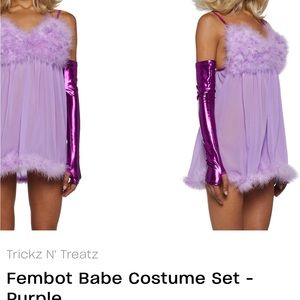 Dolls Kill Purple Austin Powers Fembot Costume